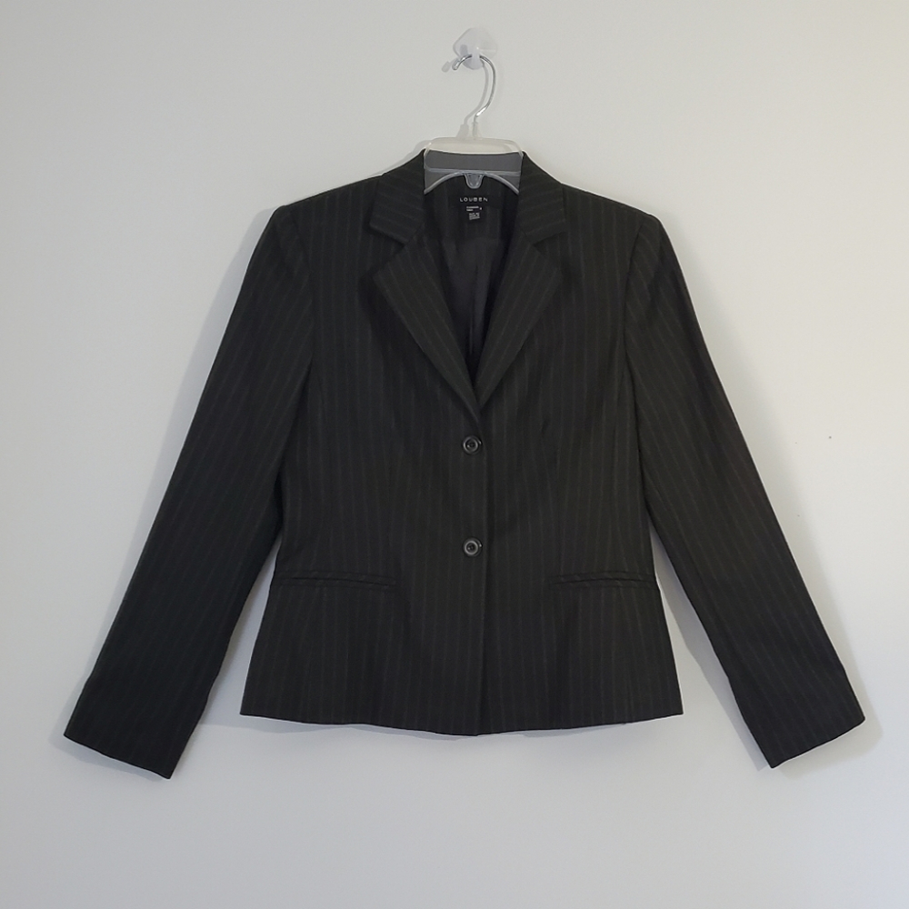 Louben Wool Pinstripe Blazer